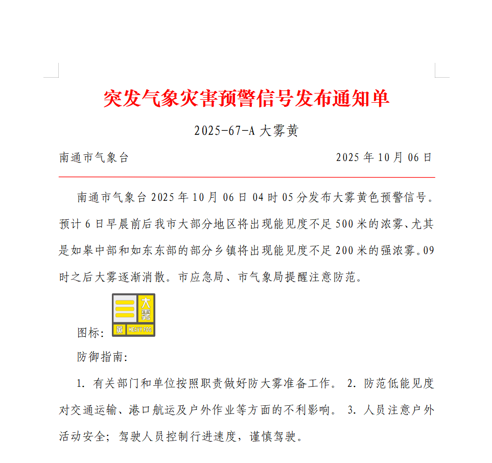 突发气象灾害预警信号发布通知单 2025-67-A 大雾黄.png